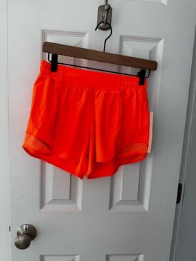 lululemon athletica Neon Orange Athletic Shorts